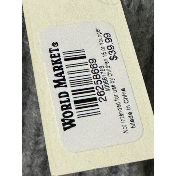 World Market Poncho Women's One Size NWT Gray/Tan Windowpane Turtleneck - Picture 6 of 7